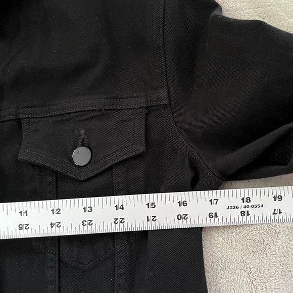 J Brand Black Denim Maxi Jacket Women’s Size Small Grunge Punk Minimalist New - Picture 14 of 16